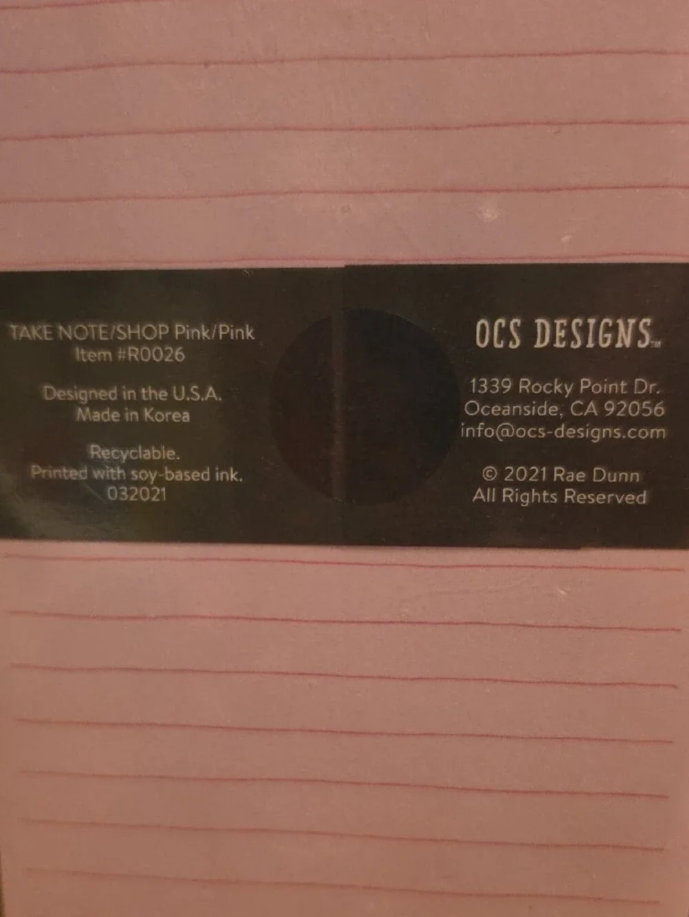 Rae Dunn Pink Notepad Set - 2-Pack